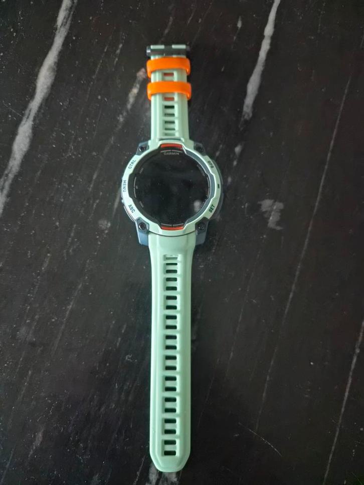 Garmin Instinct 3 - 45mm Outdoor Horloge, Sieraden, Tassen en Uiterlijk, Smartwatches, Zo goed als nieuw, Groen, Afstand, Calorieverbanding