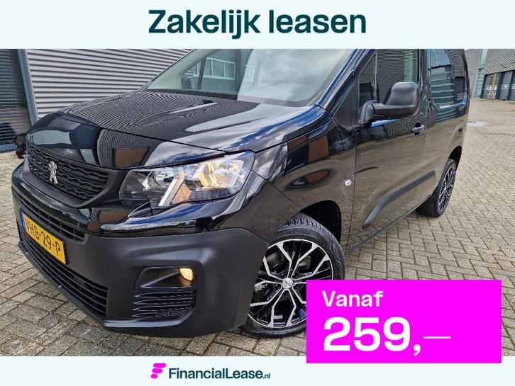 Peugeot Partner 1.5 BlueHDI 130pk automaat euro6 Asphalt cam, Auto's, Bestelauto's, Bedrijf, Lease, Financial lease, ABS, Achteruitrijcamera