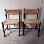 Vintage eetkamerstoel 2 x papercord dordogne style, Ophalen, Zo goed als nieuw