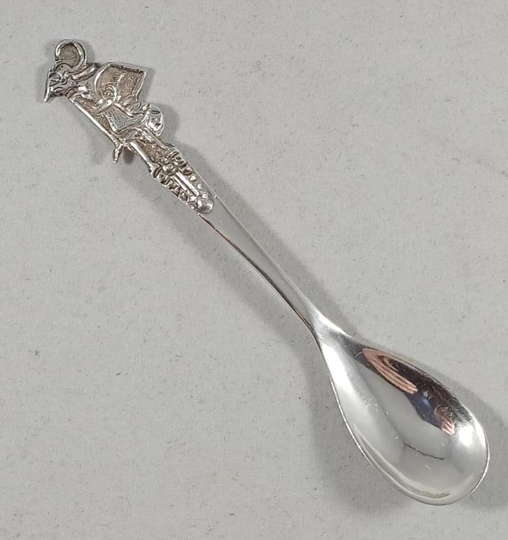 Zilveren theelepel Wajang Djokja 800 zilver, Antiek en Kunst, Antiek | Goud en Zilver, Zilver, Ophalen of Verzenden