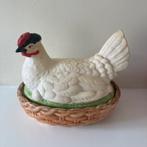 Antieke dekschaal in de vorm van een kip (ca. 1900), Antiek en Kunst, Antiek | Keramiek en Aardewerk, Ophalen of Verzenden