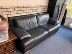 Gratis! Ruime 2 zits leren bank blauw, Huis en Inrichting, Banken | Bankstellen, Ophalen, Zo goed als nieuw, 75 tot 100 cm, Leer