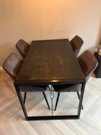 Set tafel en stoelen, Huis en Inrichting, Complete eetkamers, Ophalen, Gebruikt, Landelijk, 4 tot 6 stoelen