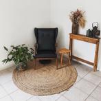 Zwarte Oorfauteuil, Huis en Inrichting, Fauteuils, Ophalen, Gebruikt, Minder dan 75 cm, 50 tot 75 cm