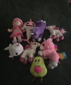 Set van 8 meiden knuffels pluche o.a. unicorn, Ophalen of Verzenden, Zo goed als nieuw, Overige typen