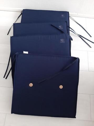 Stoelkussens Trendline donkerblauw 46x44x5 cm 4 stuks beschikbaar voor biedingen