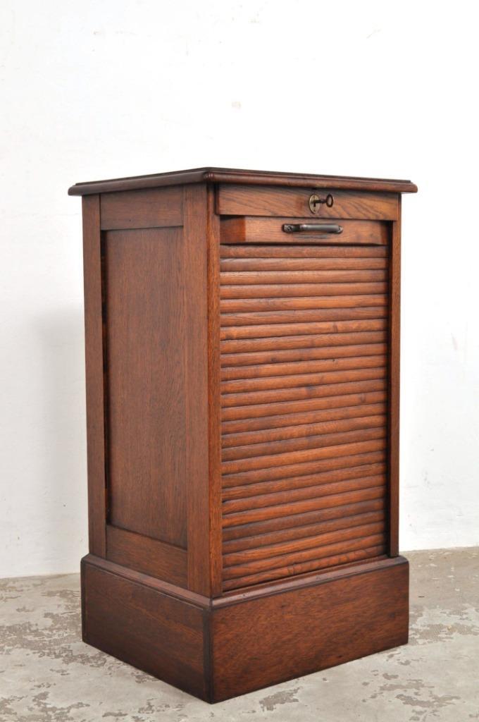 Antieke roldeurkast archiefkast eiken kast circa 1890-1900, Huis en Inrichting, Kasten | Roldeurkasten en Archiefkasten, Gebruikt