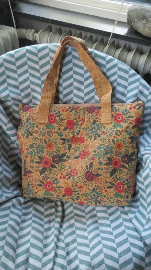 Vegan, kurk, Portugal, tas, shopper, bloemen, Sieraden, Tassen en Uiterlijk, Tassen | Damestassen, Nieuw, Shopper, Overige kleuren