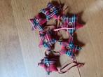 KERSTVERSIERING ❤️ STERRETJES SCHOTSE RUIT TARTAN, Diversen, Kerst, Ophalen of Verzenden, Nieuw