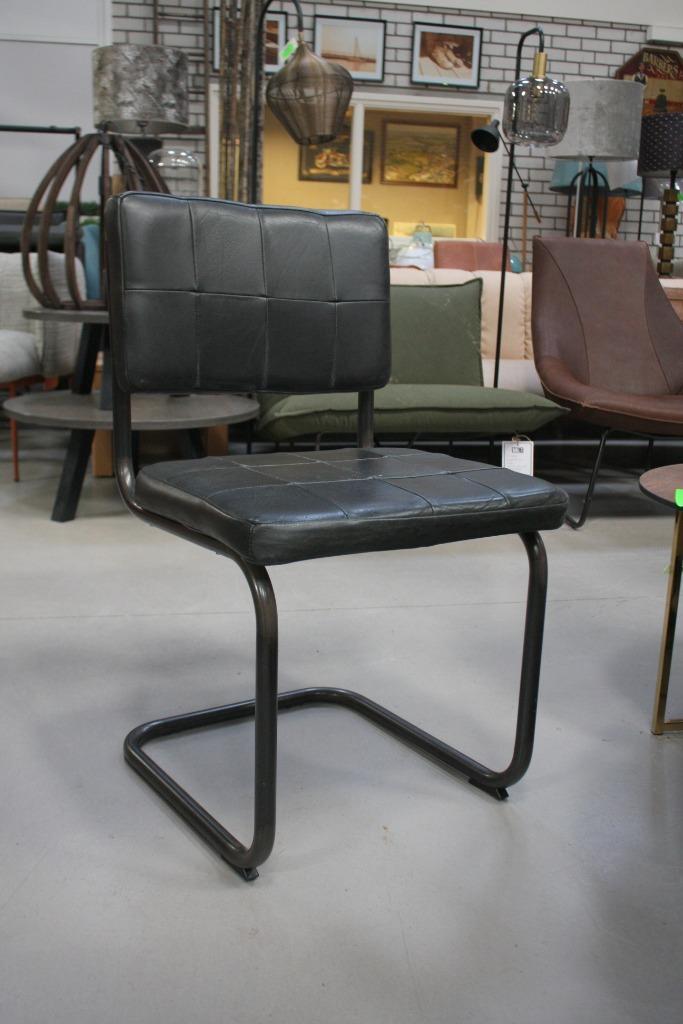 6 x eetkamerstoel sledestoel NELSON Jess design metaal leer, Huis en Inrichting, Stoelen, Gebruikt, Vijf, Zes of meer stoelen