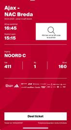 Ajax nac, Tickets en Kaartjes, Sport | Voetbal, Eén persoon