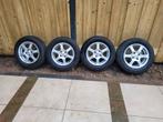 4x CMS lichtmetalen velgen met winterband 195/65 R15, Ophalen, 15 inch, Banden en Velgen, Winterbanden