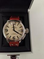 Heren  horloge, Sieraden, Tassen en Uiterlijk, Horloges | Heren, Leer, Staal, Polshorloge, Zo goed als nieuw