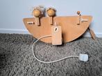 Houten boot lamp met figuurtjes, Gebruikt, 50 tot 75 cm, Vintage, Hout