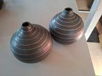 Keramiek Vaasjes - Set van 2, Zwart, Aardewerk of Porselein, Ophalen of Verzenden, Zo goed als nieuw