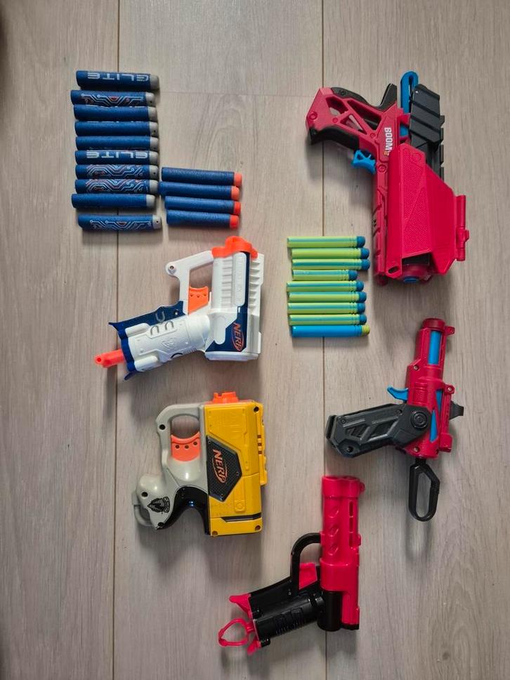 Nerf & Boomco Speelgoedpistolen - 5 Stuks, Kinderen en Baby's, Speelgoed | Buiten | Los speelgoed, Gebruikt, Ophalen