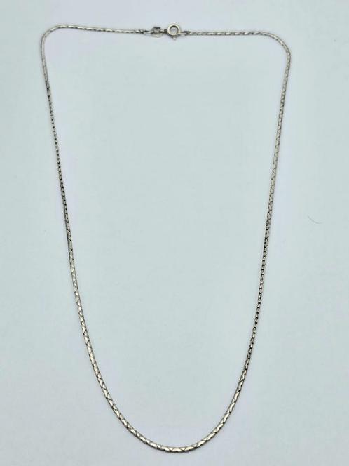 Zilveren Getordeerde Ketting, Sieraden, Tassen en Uiterlijk, Kettingen, Zo goed als nieuw, Zilver, Zilver, Verzenden