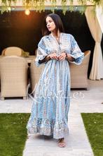 Ibiza maxi jurk blauw goud kaftan beach jurk, Kleding | Dames, Jurken, Ophalen of Verzenden, Nieuw, Blauw, Onder de knie