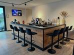 Toonbank, balie, bar, ontvangstbalie, receptiebalie op maat, Pastoorsakker, JOUWtafel.nl, Inclusief barstoelen, Nieuw