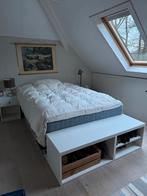 Complete slaapkamer inrichting met matras, Ophalen, Wit, Tweepersoons, 140 cm