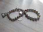 Metalen armband met 4 bedels, Ophalen of Verzenden, Zilver