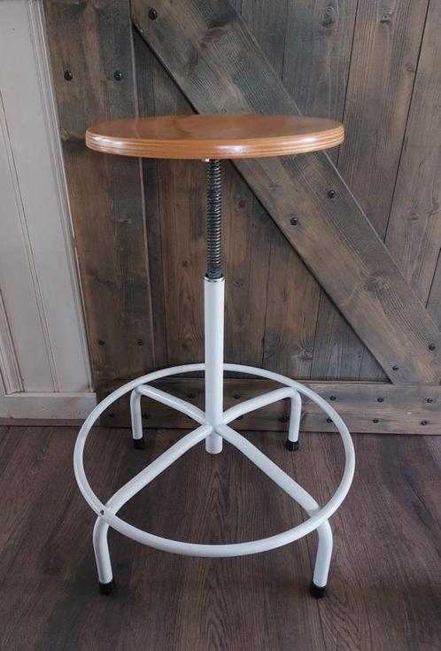 Draaikruk/werkkruk/kruk, vintage, Huis en Inrichting, Krukjes, Gebruikt, In hoogte verstelbaar, Ophalen