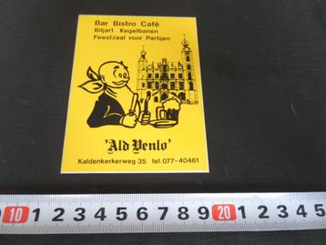 sticker Bar Bistro Café ALD VENLO Kalderkerkerweg 35  beschikbaar voor biedingen