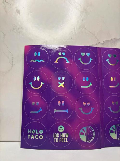 3-pack of Mixed Emotions Thermal Sticker Sheets van HoloTaco, Verzamelen, Stickers, Nieuw, Overige typen, Ophalen of Verzenden