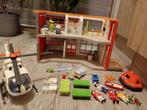 Playmobil ziekenhuis met helikopter 6657, 6686, 5545, Kinderen en Baby's, Speelgoed | Playmobil, Ophalen, Gebruikt, Complete set