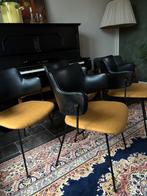 4 vintage Gispen 205 Lensvelt Kembo stoelen geel zwart, Ophalen, Zo goed als nieuw, Rood