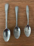Drie vintage theelepeltjes met merktekens, Ophalen of Verzenden
