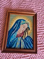 Vintage geborduurde schilderijen Jezus en maria, Antiek en Kunst, Ophalen of Verzenden