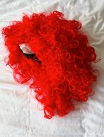 Luxe pruik rode krullen carnaval, Ophalen of Verzenden, Zo goed als nieuw, Carnaval, Accessoires