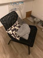 Zwarte Zitstoel - Metaal & Stof, Huis en Inrichting, Stoelen, Gebruikt, Zwart, Ophalen of Verzenden, Metaal