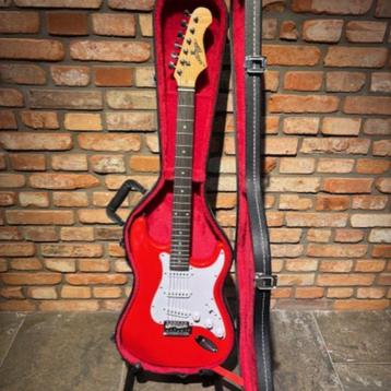 Johnny Brook Electric Guitar Colour Red - Prima Staat - incl beschikbaar voor biedingen