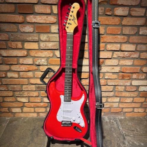 Johnny Brook Electric Guitar Colour Red - Prima Staat - incl, Muziek en Instrumenten, Snaarinstrumenten | Gitaren | Elektrisch