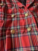Prachtige rode mix tartan geruite trenchcoat Mac S/M, Verzenden, Nieuw, Nvt, Nvt