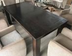 Eetkamertafel, groot, koloniaal, robuust 200 (290) x 100, Huis en Inrichting, Tafels | Eettafels, Teakhout, Gebruikt, 100 tot 150 cm