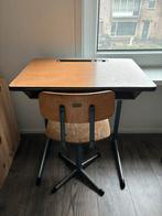 Leuk oud bureau / schooltafel met stoel, Gebruikt, Ophalen of Verzenden, Tafel(s) en Stoel(en)