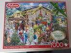 Falcon de Luxe Kerstpuzzel 1000 stukjes met nog een puzzel, Hobby en Vrije tijd, Denksport en Puzzels, Ophalen of Verzenden, 500 t/m 1500 stukjes