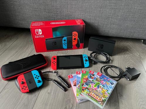 Nintendo Switch V2 (2019) met spellen, Spelcomputers en Games, Spelcomputers | Nintendo Switch, Zo goed als nieuw, Switch 2019 Upgrade