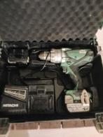 Hitachi Accu Klopboormachine - Dubbele Accu, Doe-het-zelf en Verbouw, Gereedschap | Boormachines, Ophalen of Verzenden