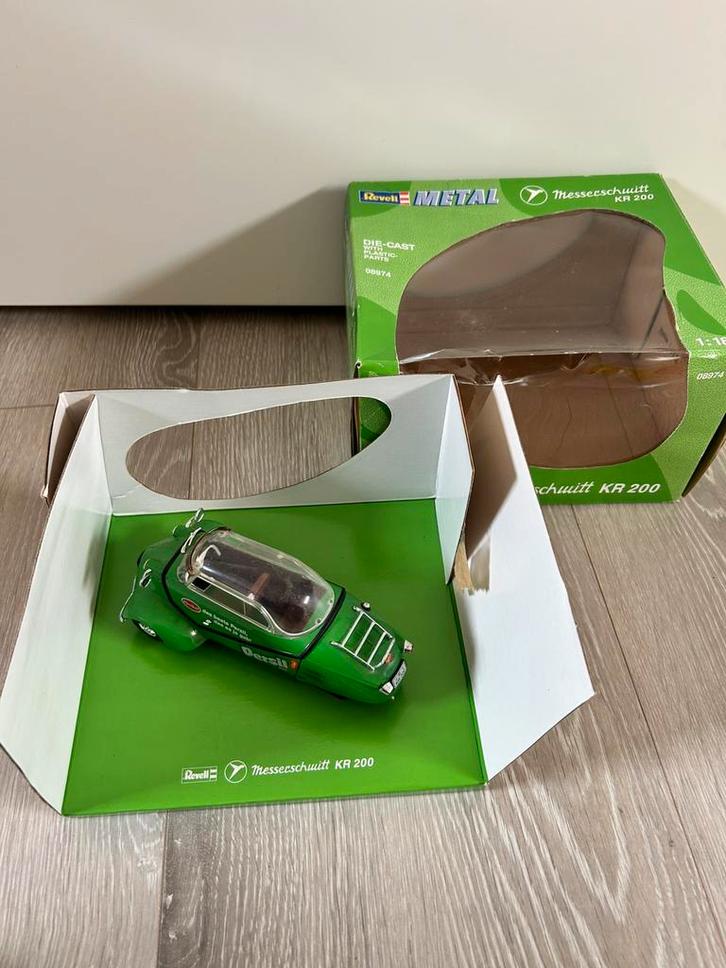 1:18 Revell Messerschmitt KR200 Groen “Persil” In doos, Hobby en Vrije tijd, Modelauto's | 1:18, Gebruikt, Auto, Revell, Ophalen of Verzenden