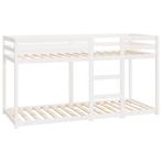 vidaXL Stapelbed 80x200 cm massief grenenhout wit, Huis en Inrichting, Slaapkamer | Stapelbedden en Hoogslapers, Ophalen, 80 cm