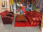 Retro Bankstel met Fauteuils, Antiek en Kunst, Ophalen of Verzenden