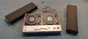 Disco center vintage koffer met luidsprekers  beschikbaar voor biedingen