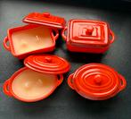 Handgemaakte kaarsen in oranje pannetjes, Huis en Inrichting, Woonaccessoires | Kandelaars en Kaarsen, Overige materialen, Ophalen of Verzenden