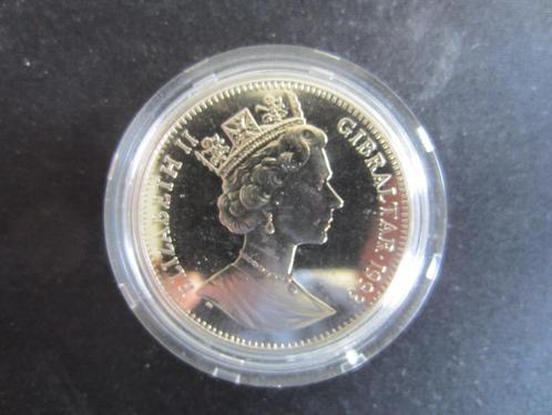 Te Koop Munt Gibraltar 1993 Eurotunnel, Postzegels en Munten, Munten | Europa | Niet-Euromunten, Losse munt, Overige landen, Ophalen of Verzenden