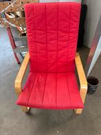Rode Stoel met Houten Frame, Ophalen, Gebruikt, Eén, Rood