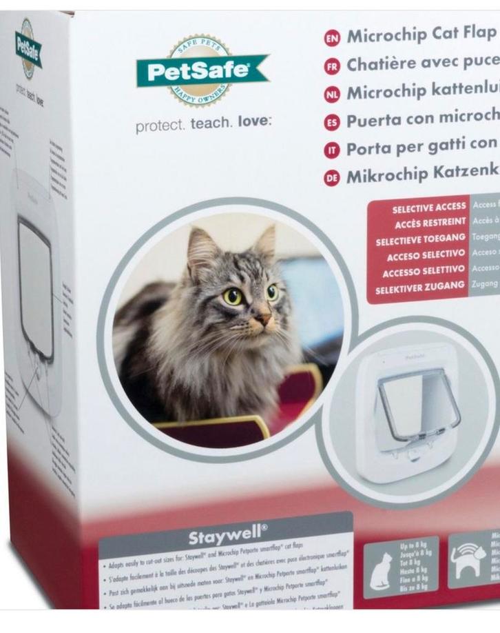 Kattenluik met chip functie- Pet Safe, Dieren en Toebehoren, Katten-accessoires, Zo goed als nieuw, Ophalen